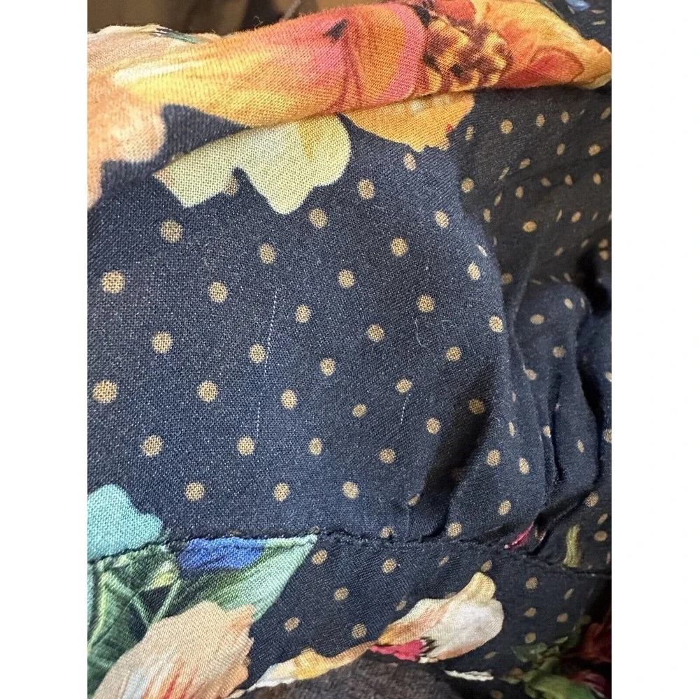 Farm Rio Anthropologie Majorca Wrap Dress Hi Lo Floral Boho Women's Size Small - Picture 6 of 16